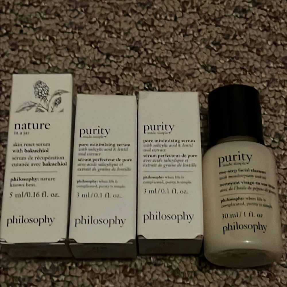 Purity serums and cleanser
